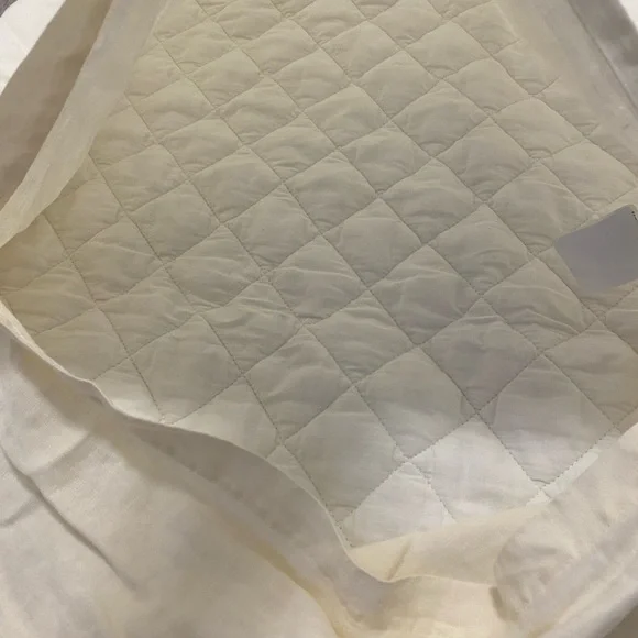 Pottery Barn Belgian Flax Linen Diamond Quilted Euro Shams - Classic Ivory - Picture 11 of 14